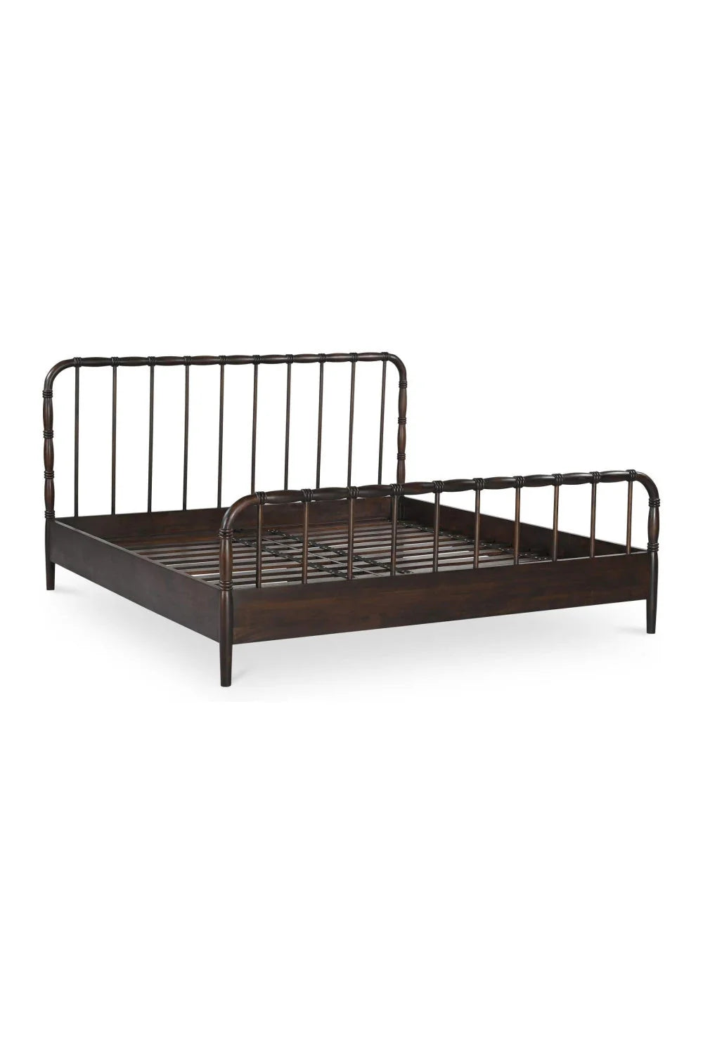 Luxury Modern Acacia Wood Bed European Style for Villa