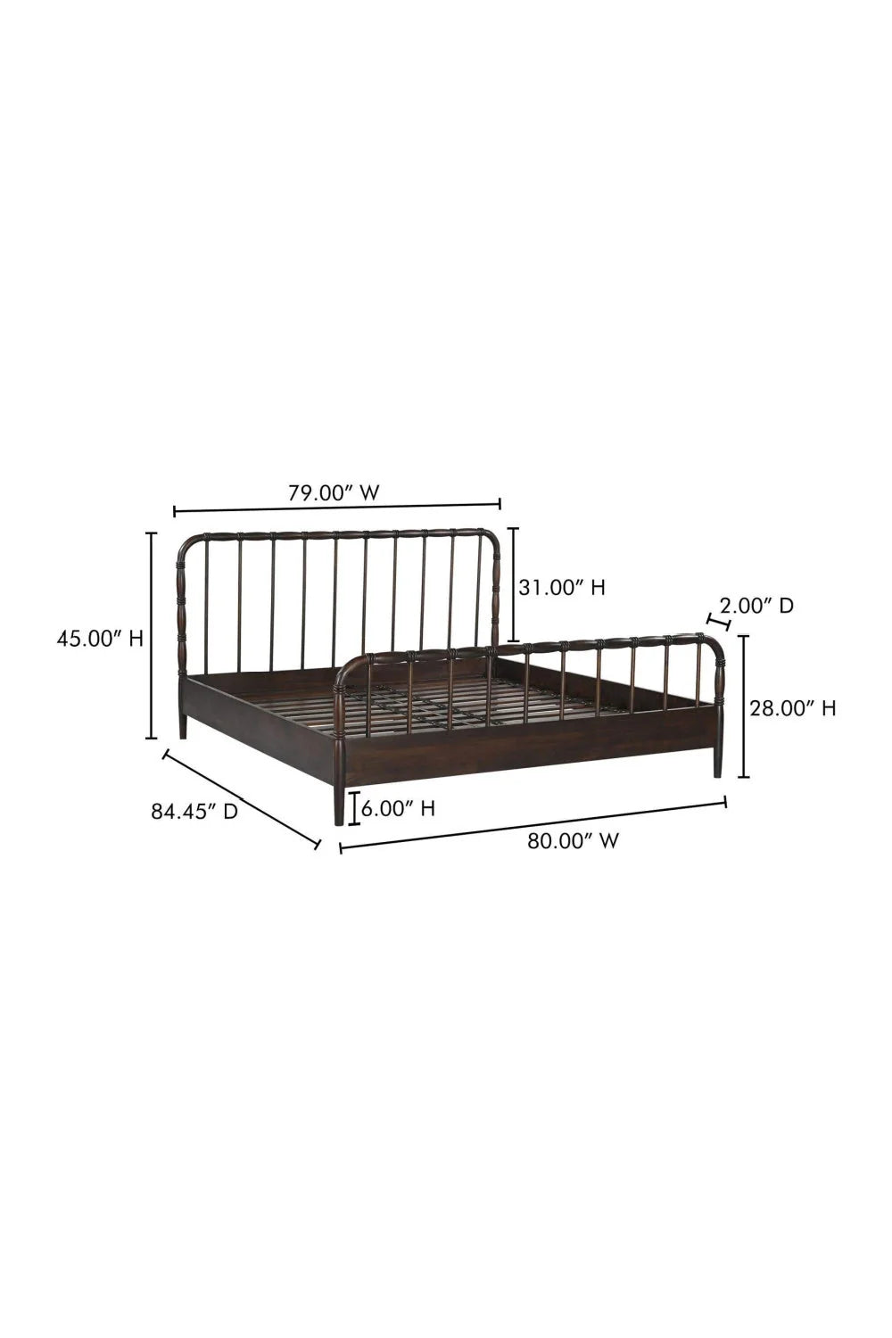 Luxury Modern Acacia Wood Bed European Style for Villa