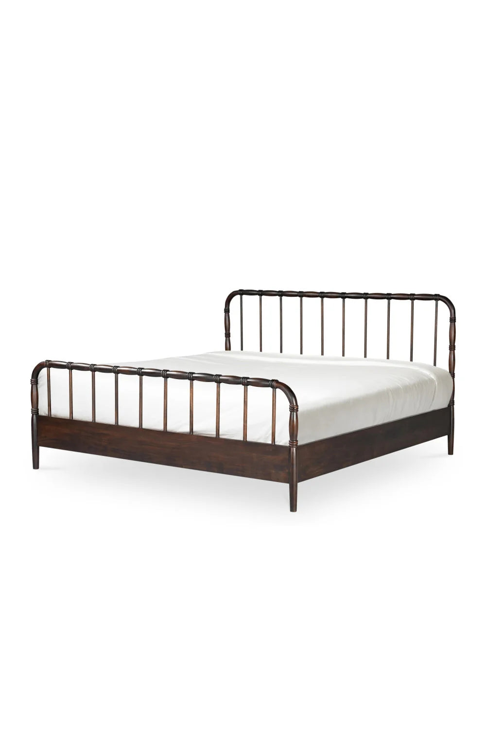 Luxury Modern Acacia Wood Bed European Style for Villa