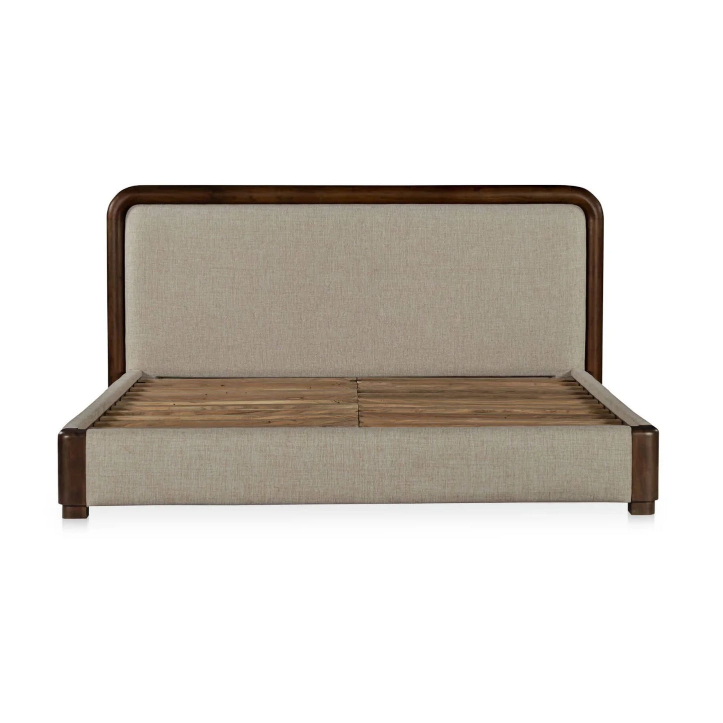 Luxury Modern Acacia Wood Bed European Style for Villa