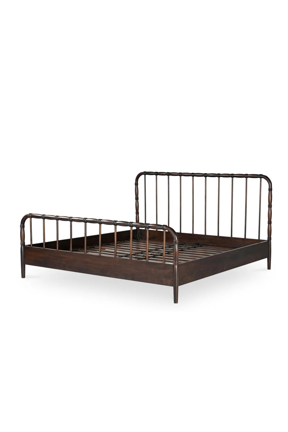 Luxury Modern Acacia Wood Bed European Style for Villa