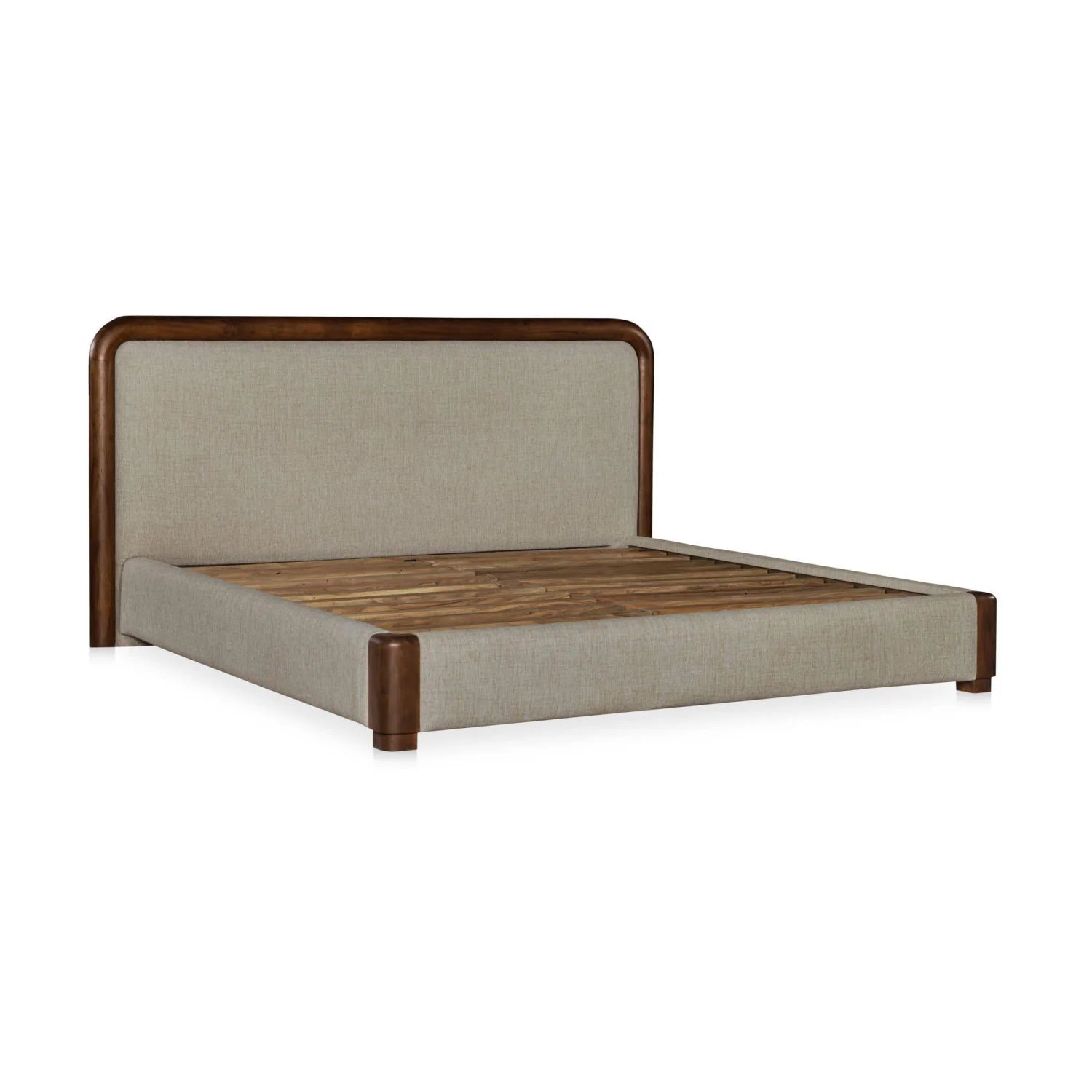 Luxury Modern Acacia Wood Bed European Style for Villa