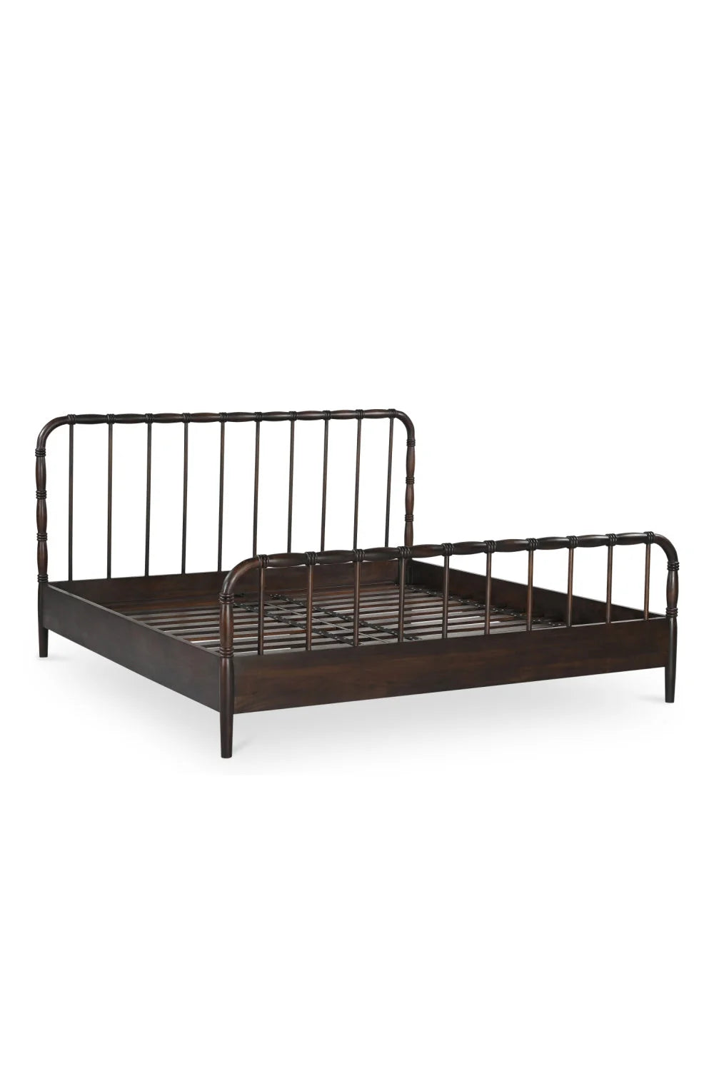 Luxury Modern Acacia Wood Bed European Style for Villa