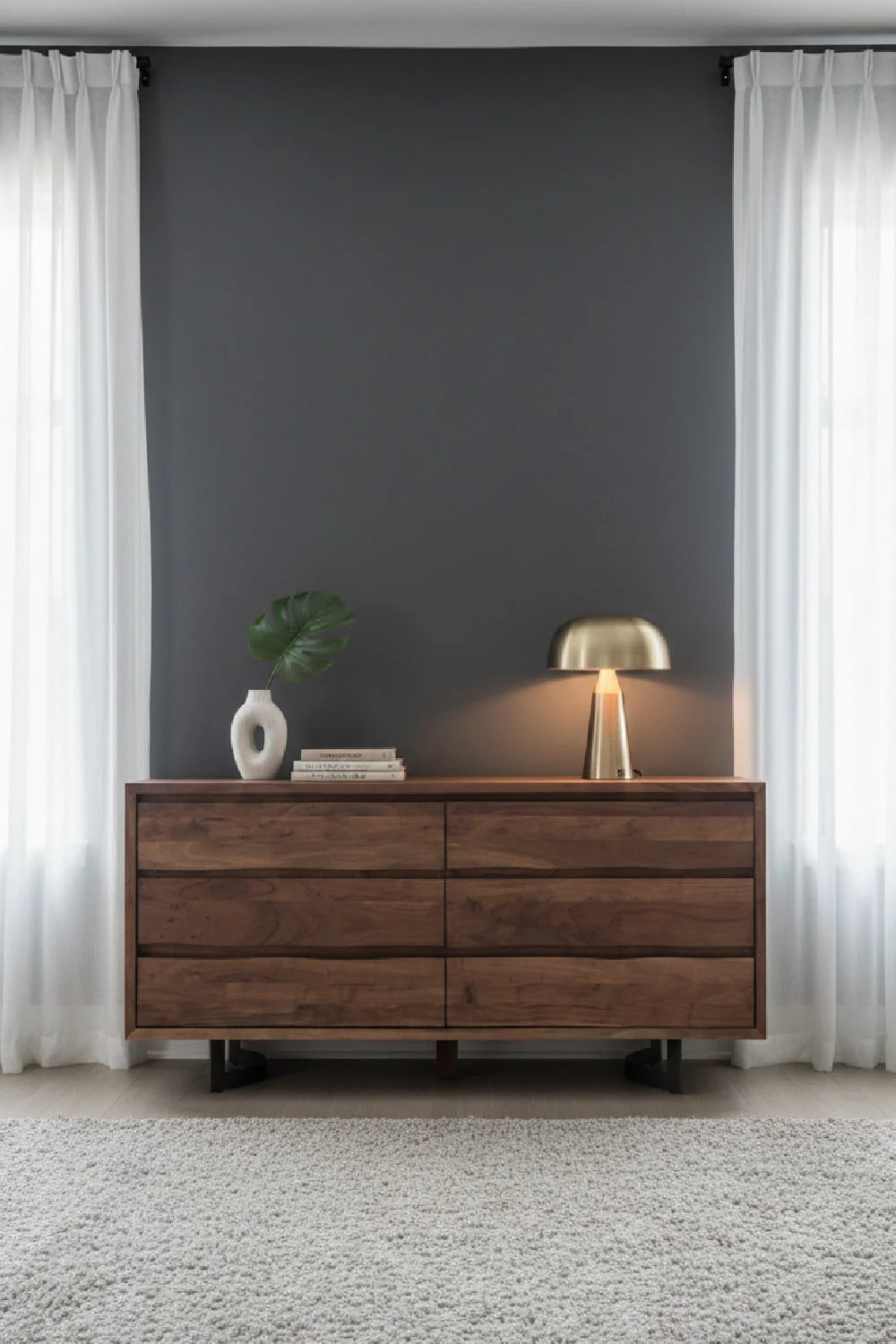 Luxury Modern Acacia Wood Dresser European Style for Villa