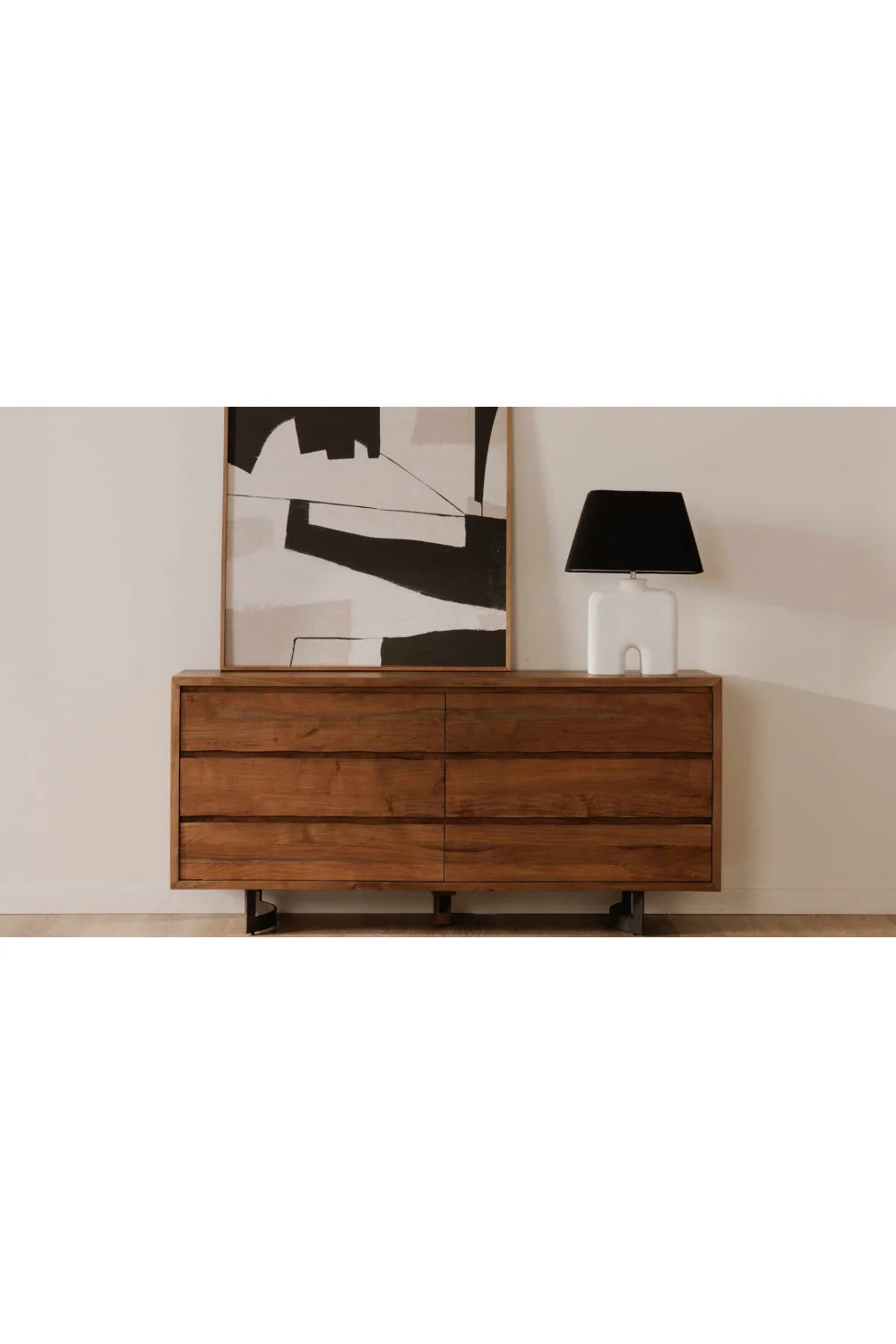 Luxury Modern Acacia Wood Dresser European Style for Villa