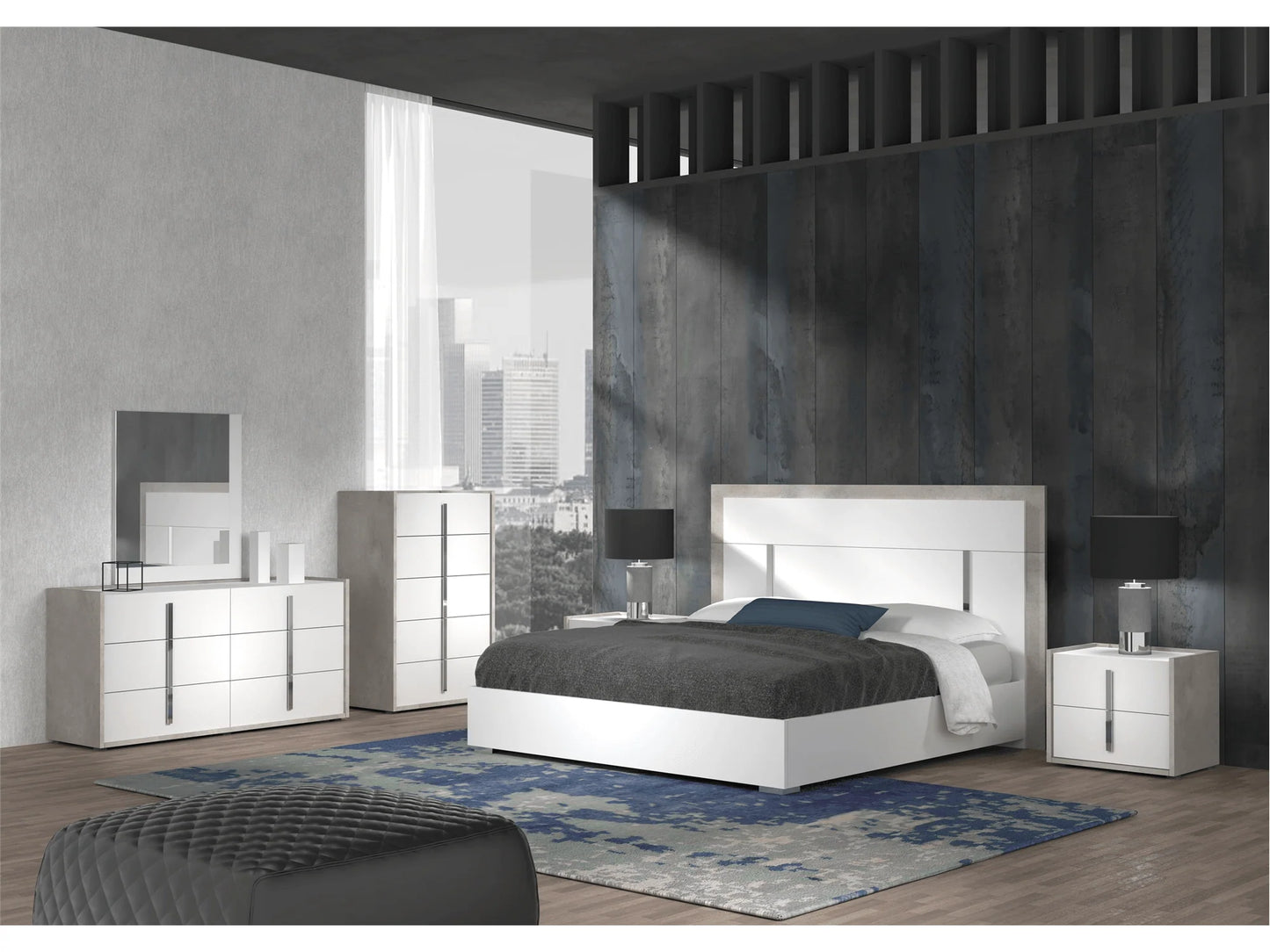 Luxury Modern Adella Bedroom Set European Style for Villa