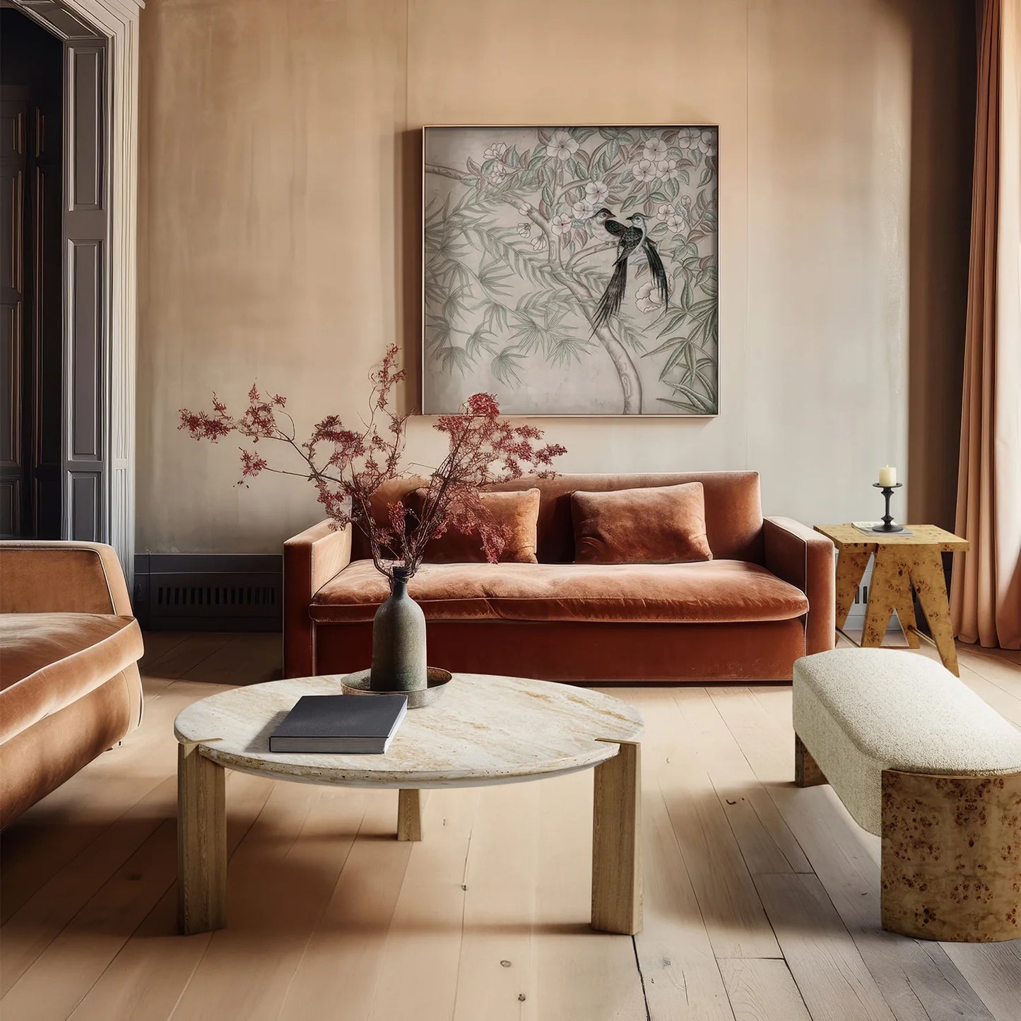 Luxury Modern Adrien Side Table European Style for Villa