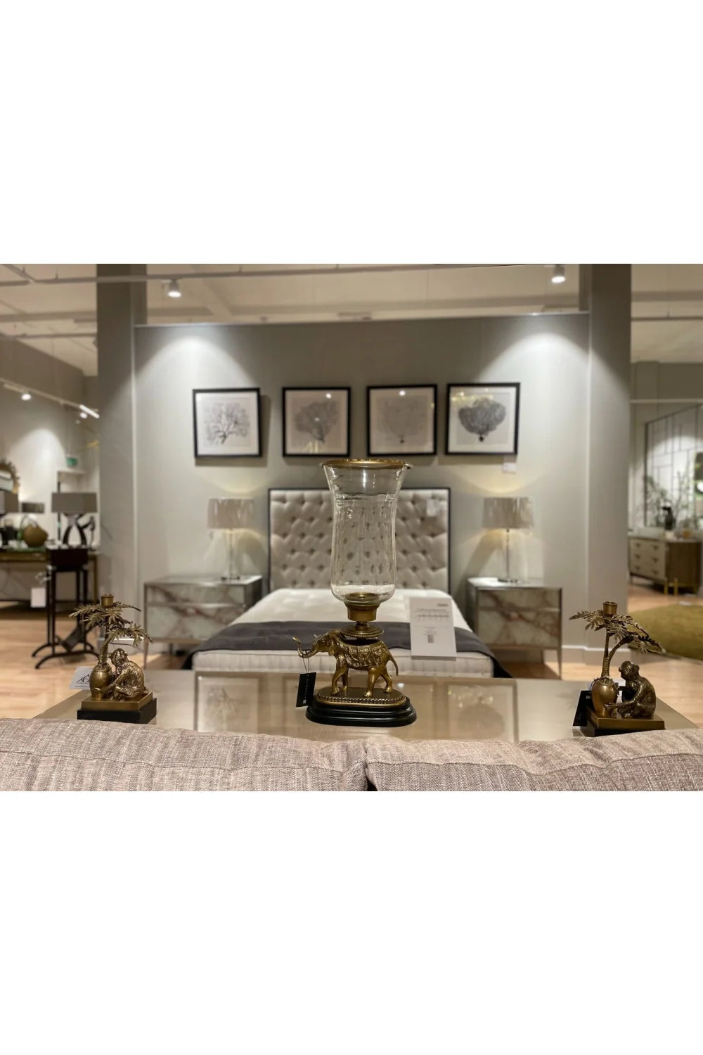 Luxury Modern Agate Patterned 2-Drawer Chest European Style for Villa