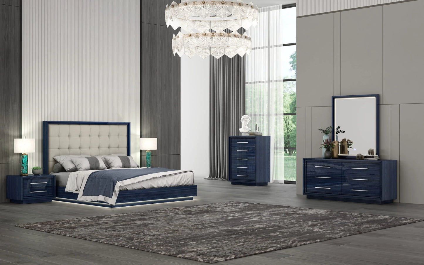 Luxury Modern Alexa Bed European Style for Villa