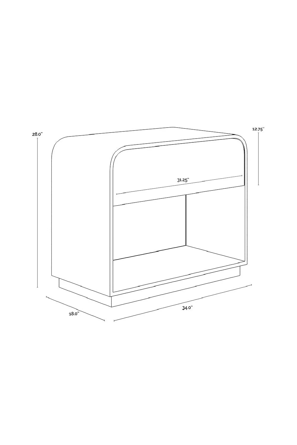 Luxury Modern Algarve Wood Nightstand European Style for Villa