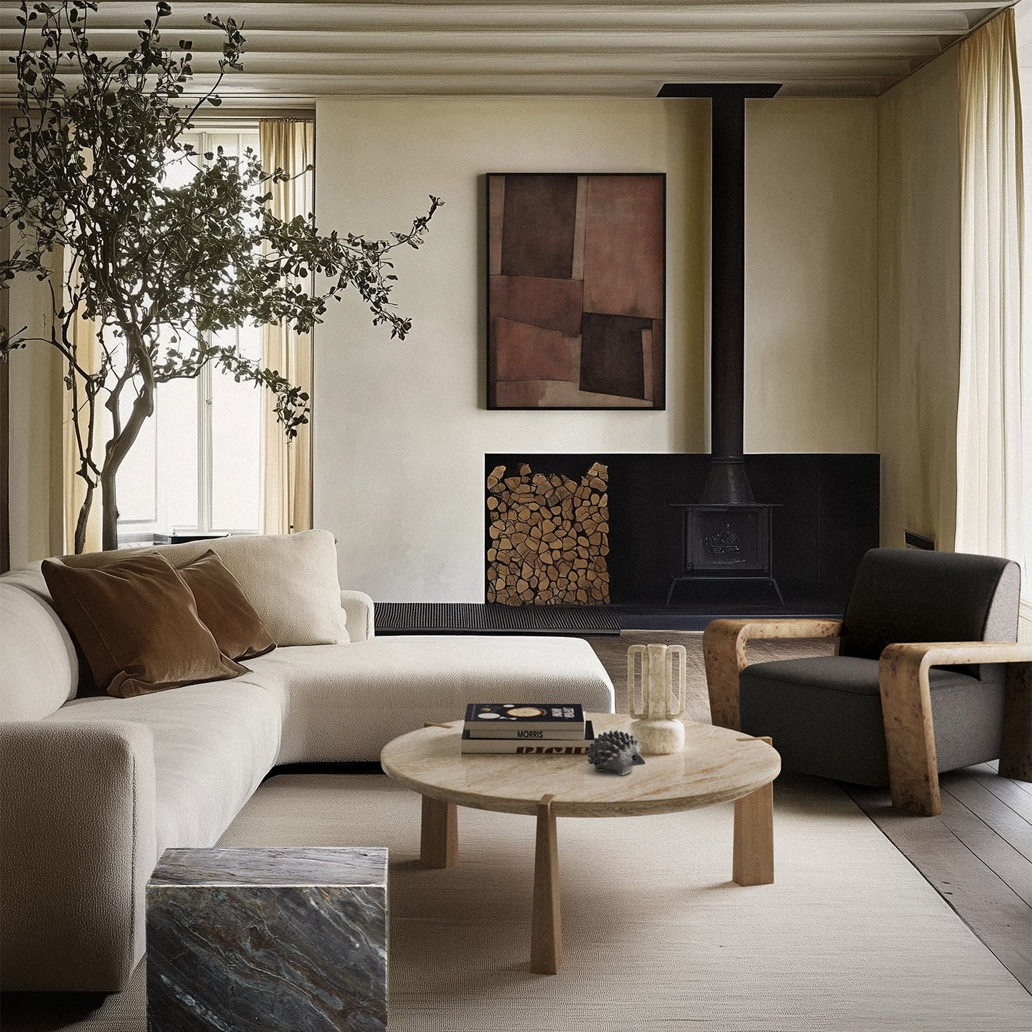 Luxury Modern Aline Coffee Table European Style for Villa