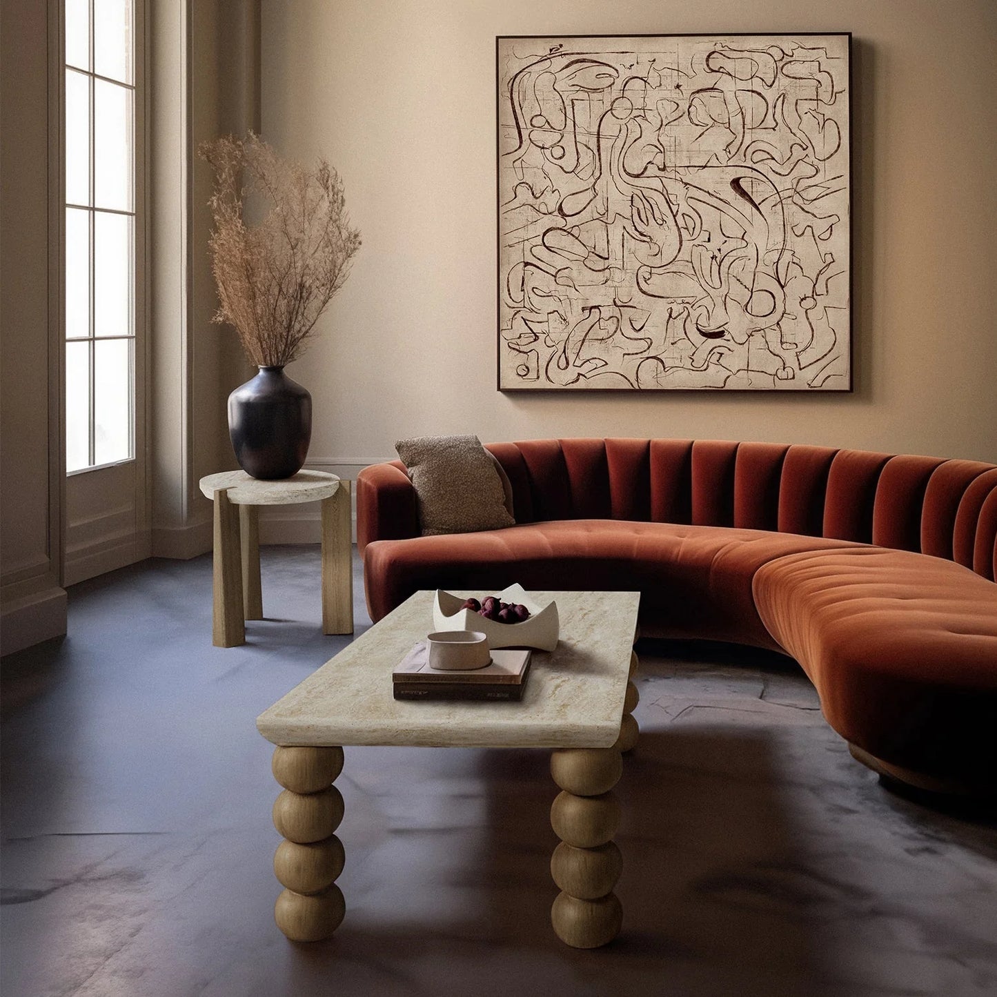 Luxury Modern Aline Side Table European Style for Villa