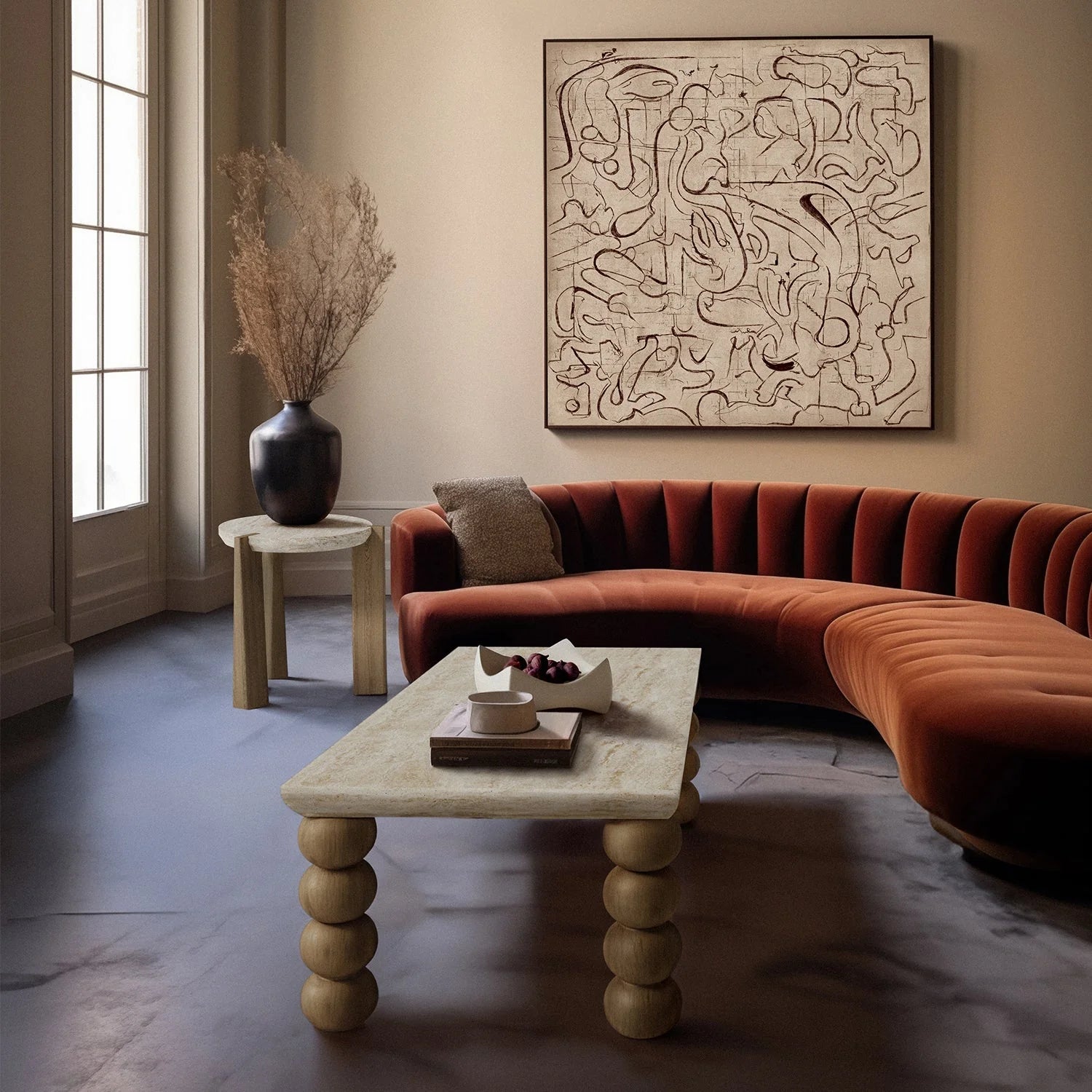 Luxury Modern Aline Side Table European Style for Villa