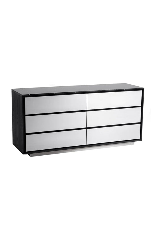 Luxury Modern Aluminum 6-Drawer Dresser European Style for Villa