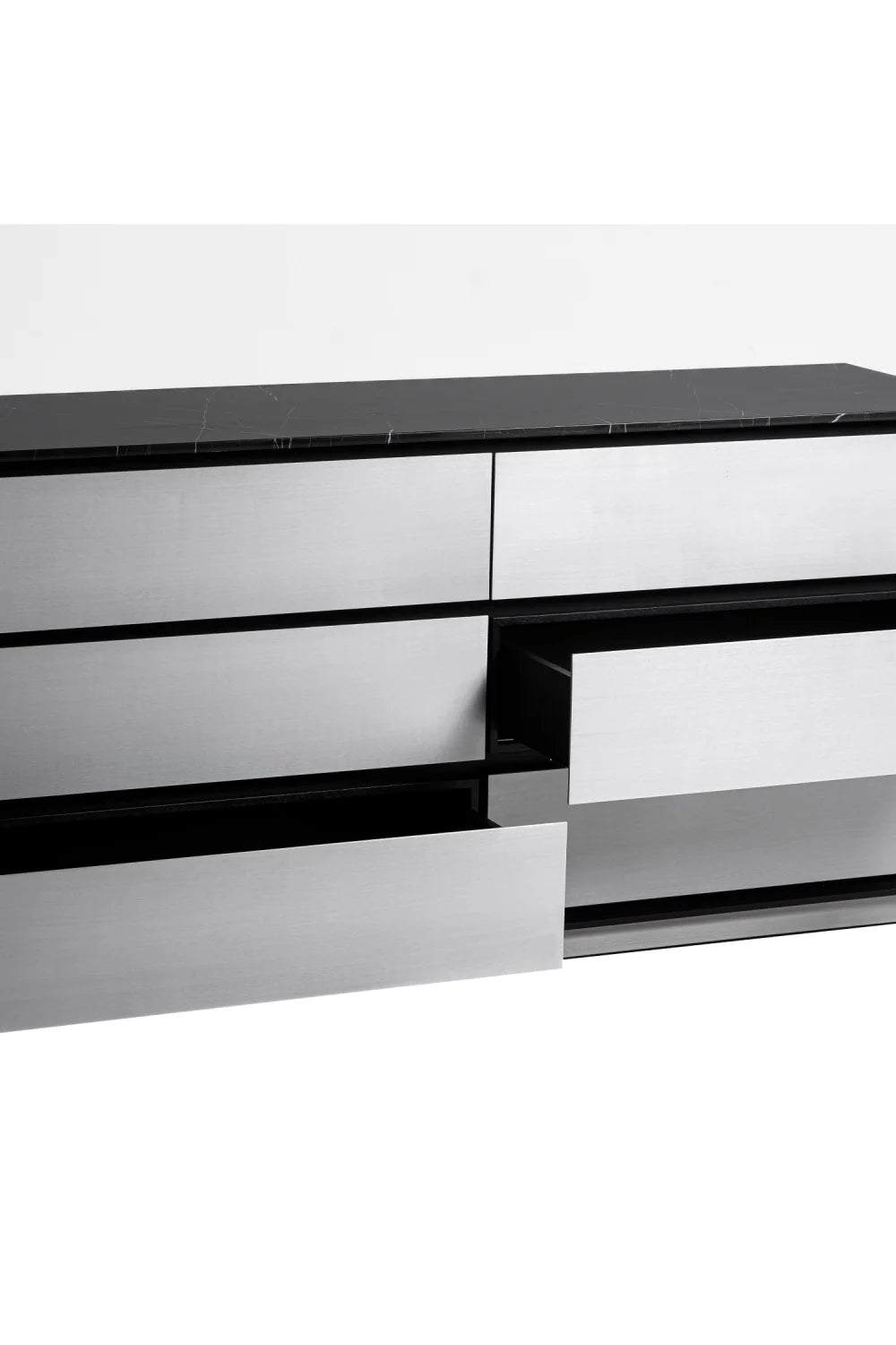 Luxury Modern Aluminum 6-Drawer Dresser European Style for Villa