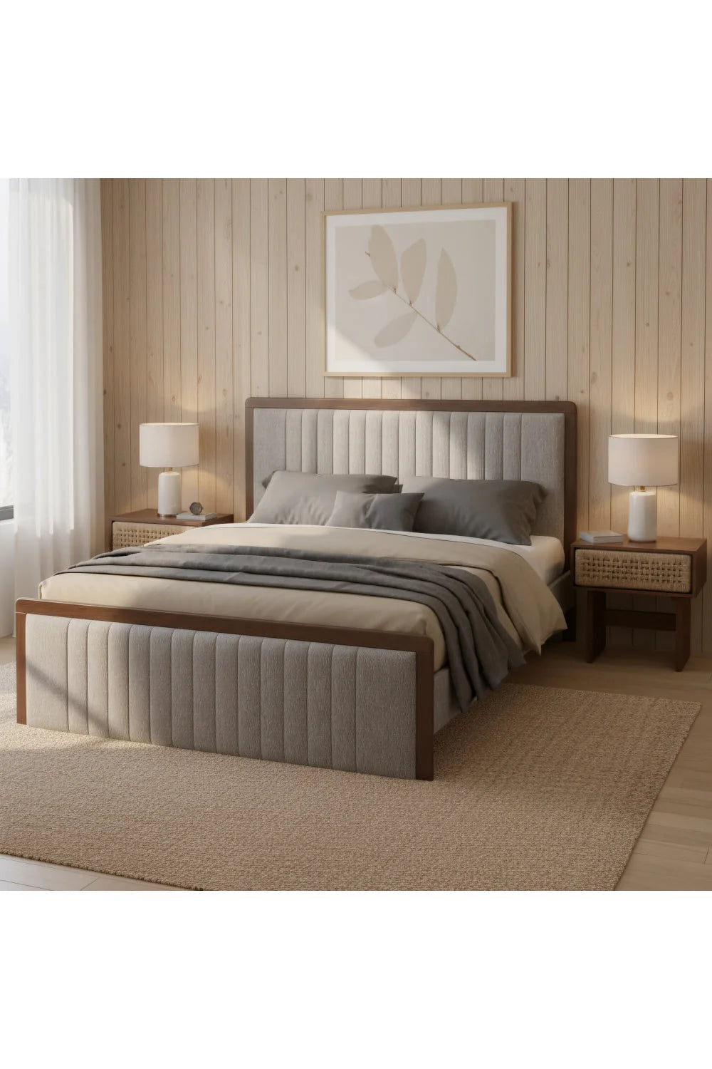 Luxury Modern Amaria 1-Drawer Nightstand European Style for Villa