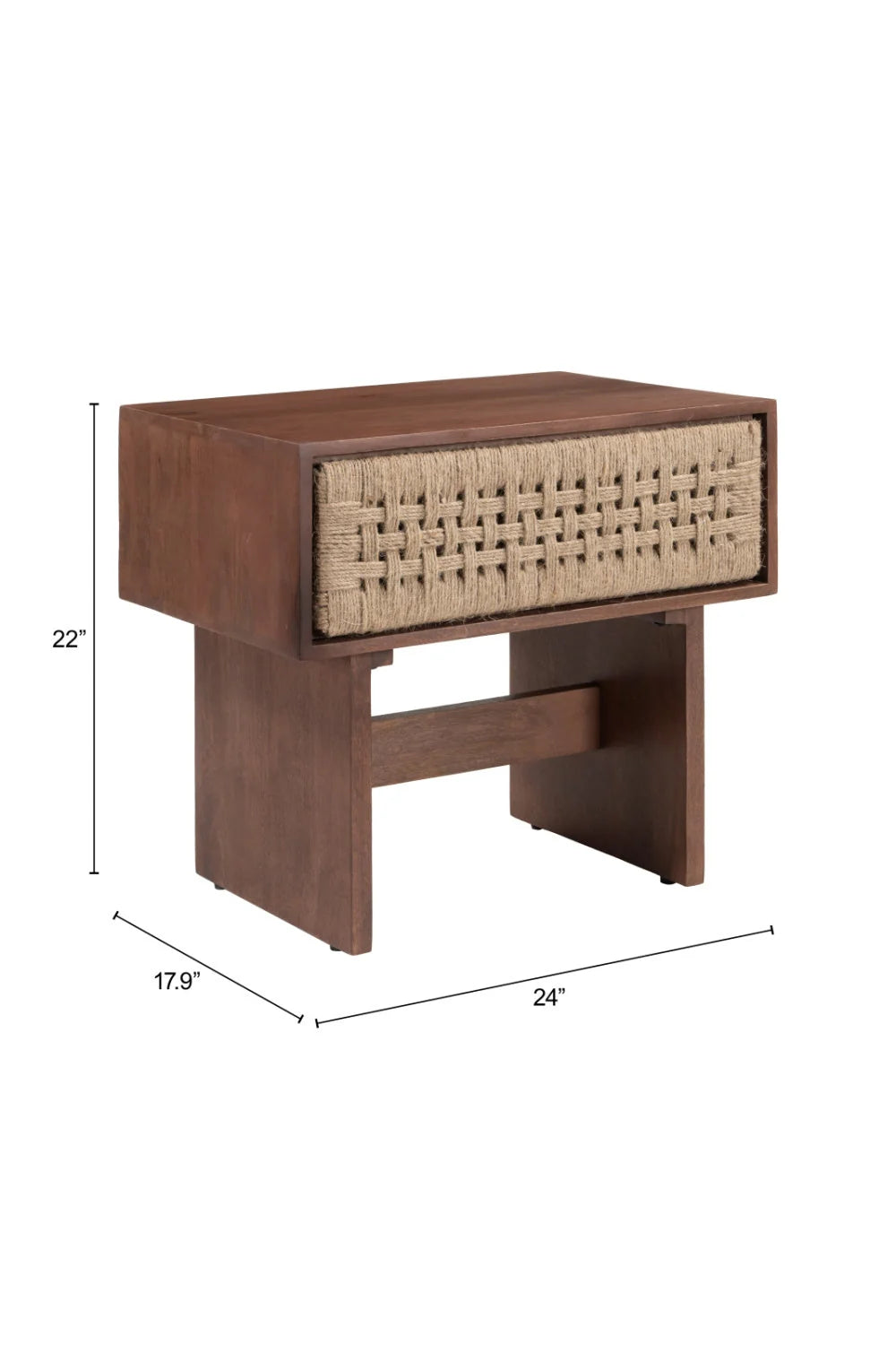 Luxury Modern Amaria 1-Drawer Nightstand European Style for Villa