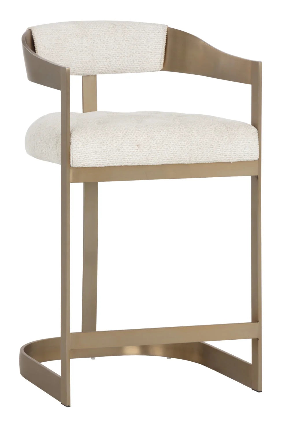 Luxury Modern Antique Brass Counter Stool European Style for Villa