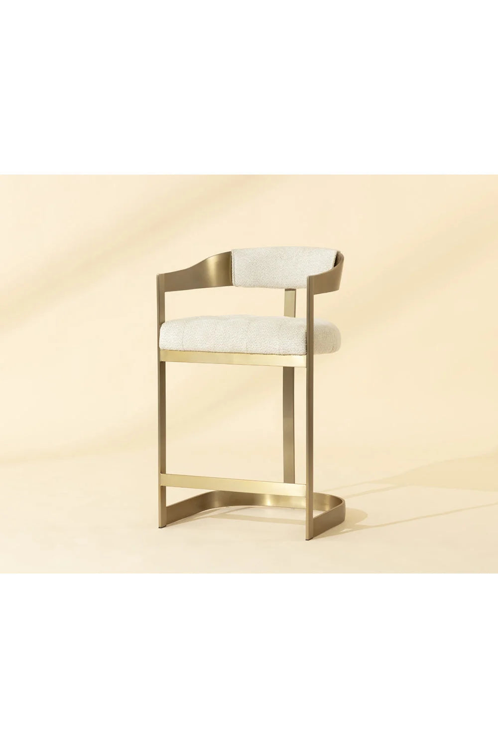 Luxury Modern Antique Brass Counter Stool European Style for Villa