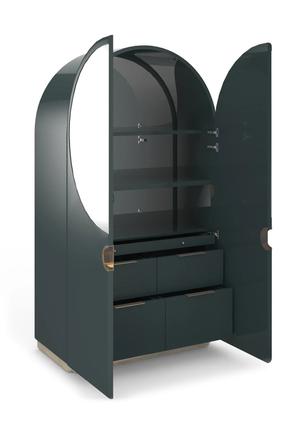 Luxury Modern Arched 2-Door Cabinet European Style for Villa