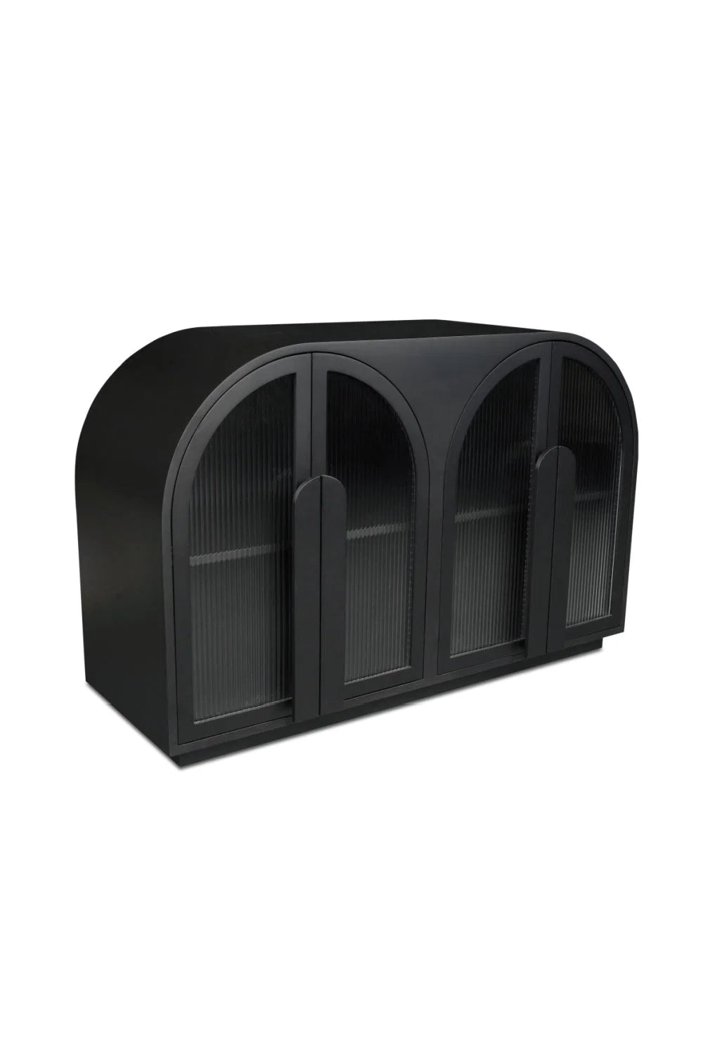 Luxury Modern Arched Reeded Glass Cabinet European Style for Villa