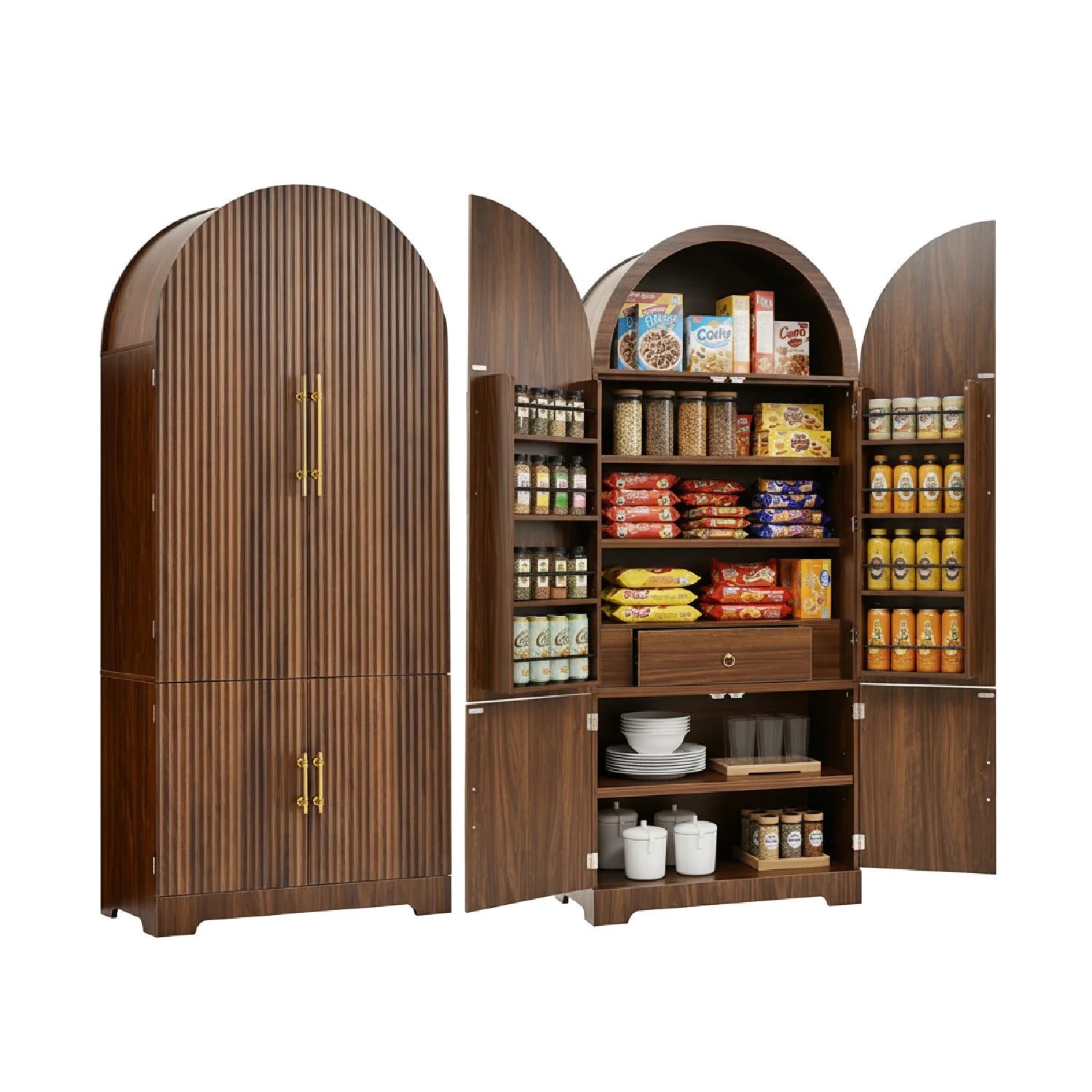 Luxury Modern Arched Storage Cabinet European Style for Villa