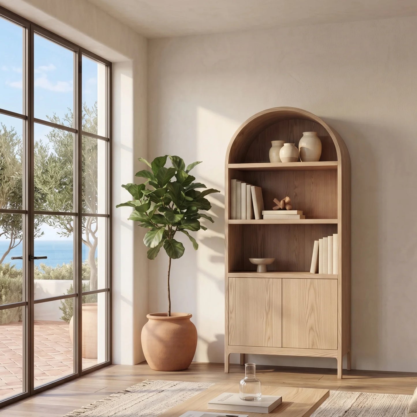 Luxury Modern Arched Storage Cabinet European Style for Villa