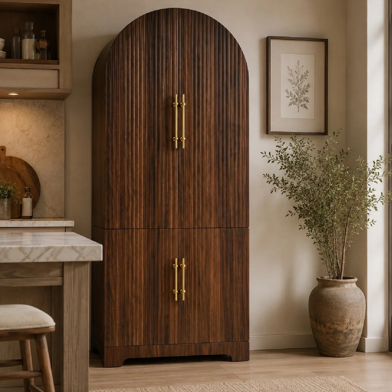 Luxury Modern Arched Storage Cabinet European Style for Villa