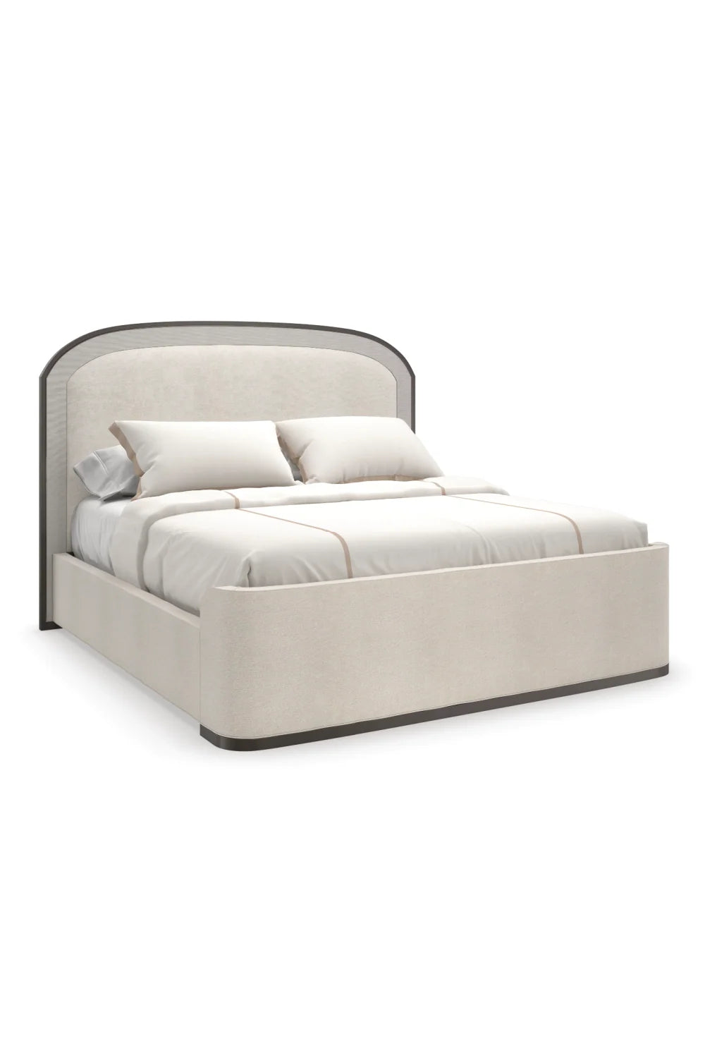 Luxury Modern Arched Upholstered Bed European Style for Villa
