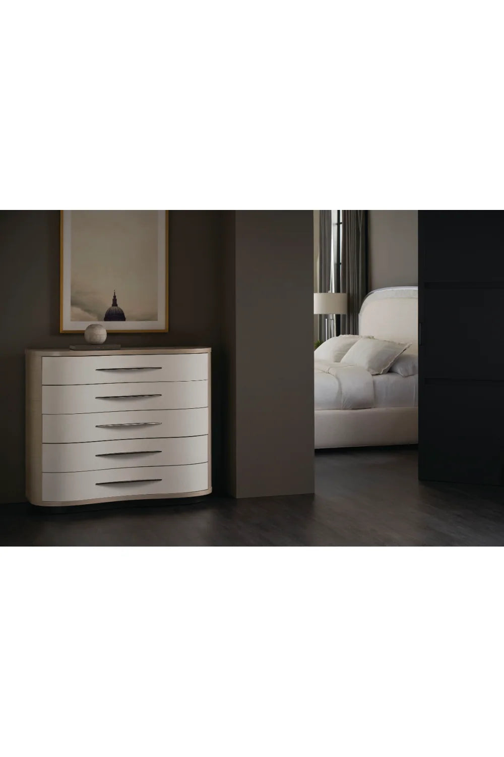 Luxury Modern Arched Upholstered Bed European Style for Villa