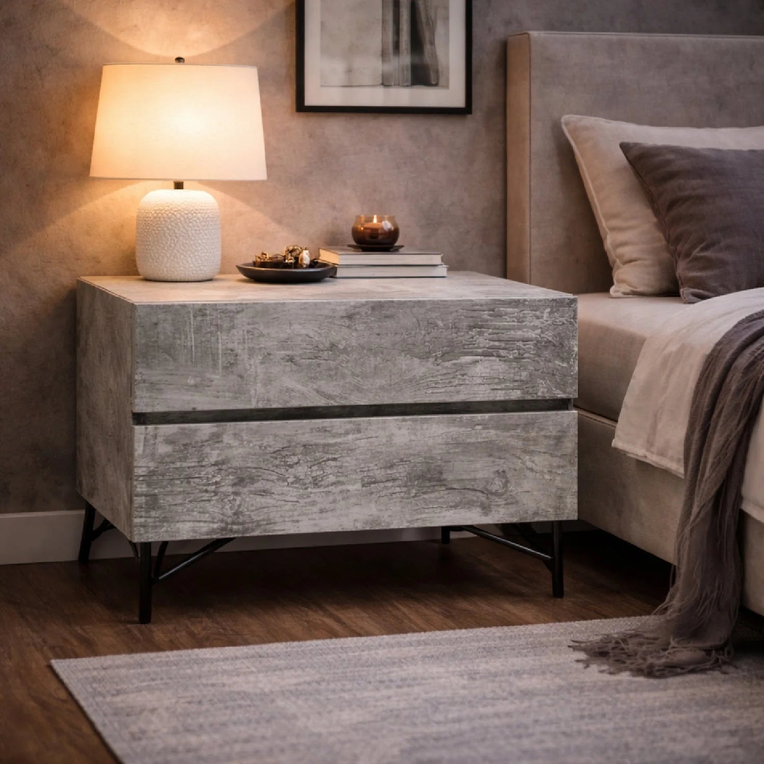 Luxury Modern Aria Nightstand European Style for Villa
