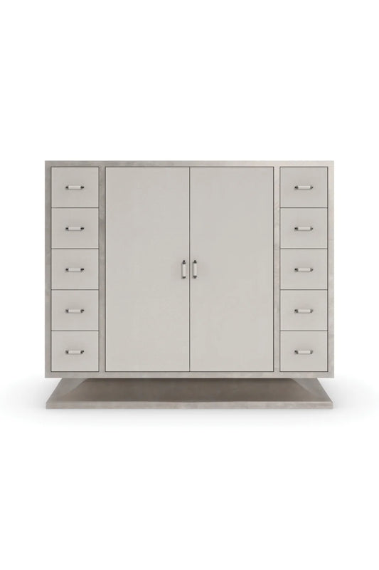 Luxury Modern Art Deco Shagreen Cabinet European Style for Villa