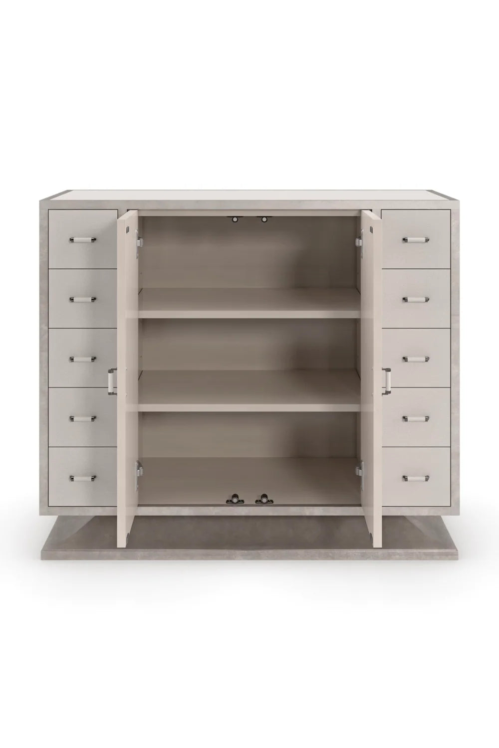 Luxury Modern Art Deco Shagreen Cabinet European Style for Villa