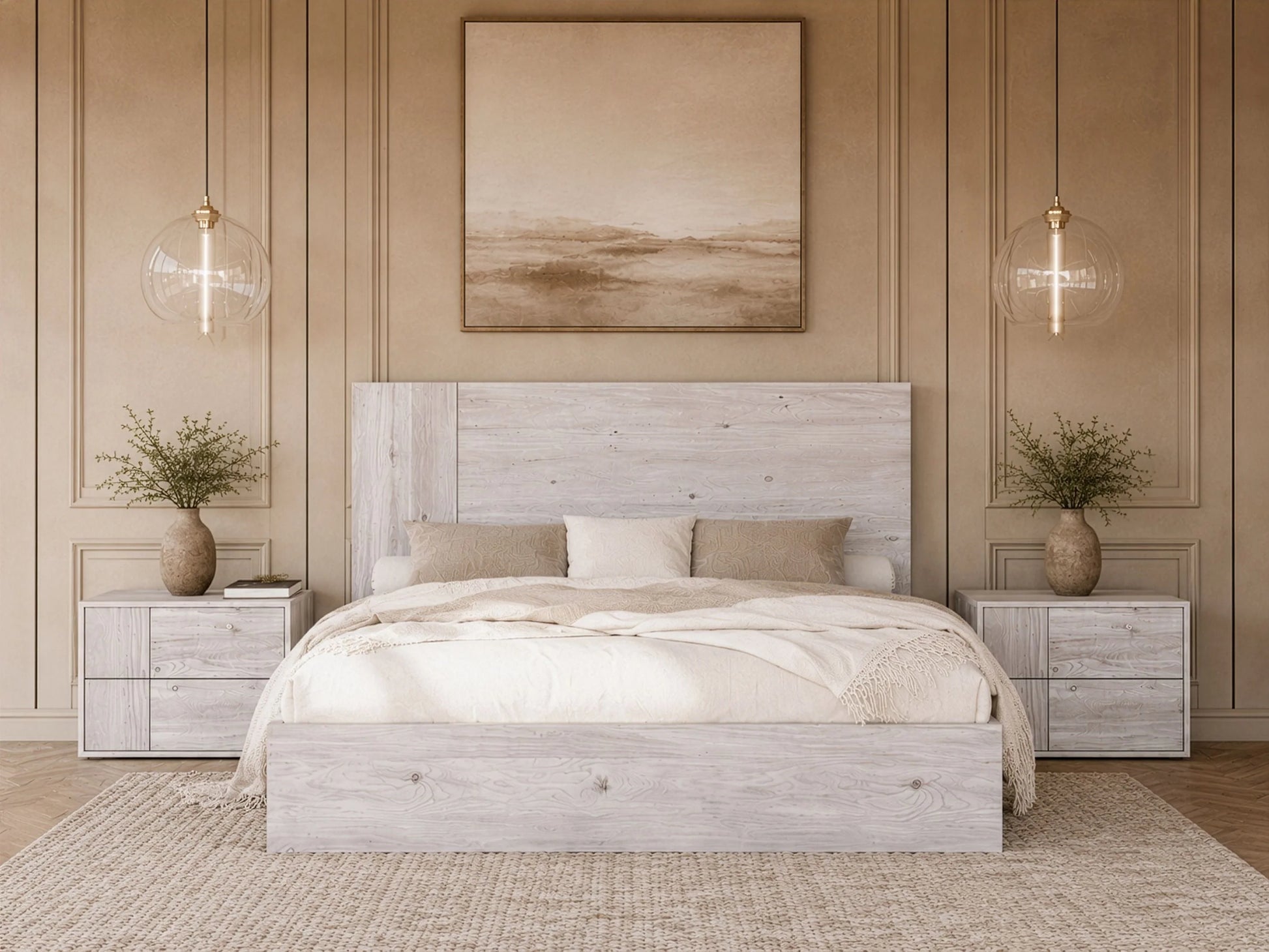 Luxury Modern Arus Bedroom Set European Style for Villa