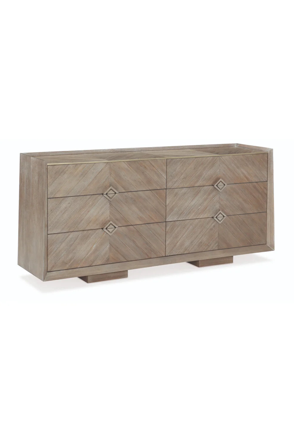 Luxury Modern Ash Chevron Dresser European Style for Villa