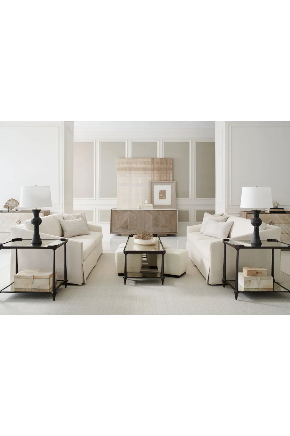 Luxury Modern Ash Chevron Dresser European Style for Villa