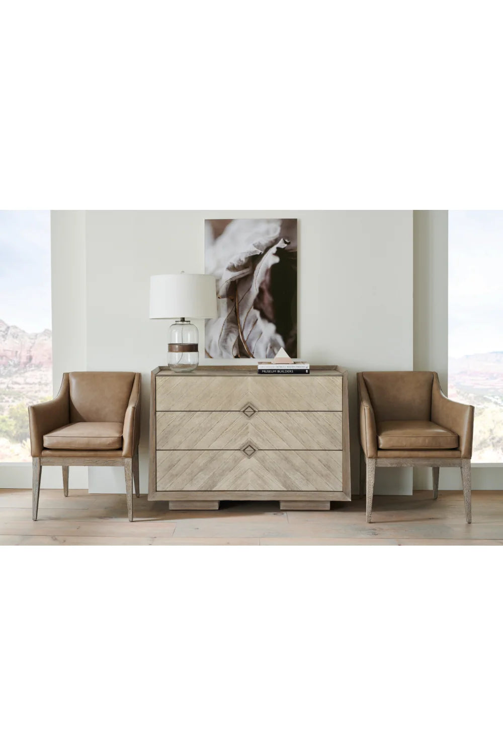 Luxury Modern Ash Chevron Dresser European Style for Villa