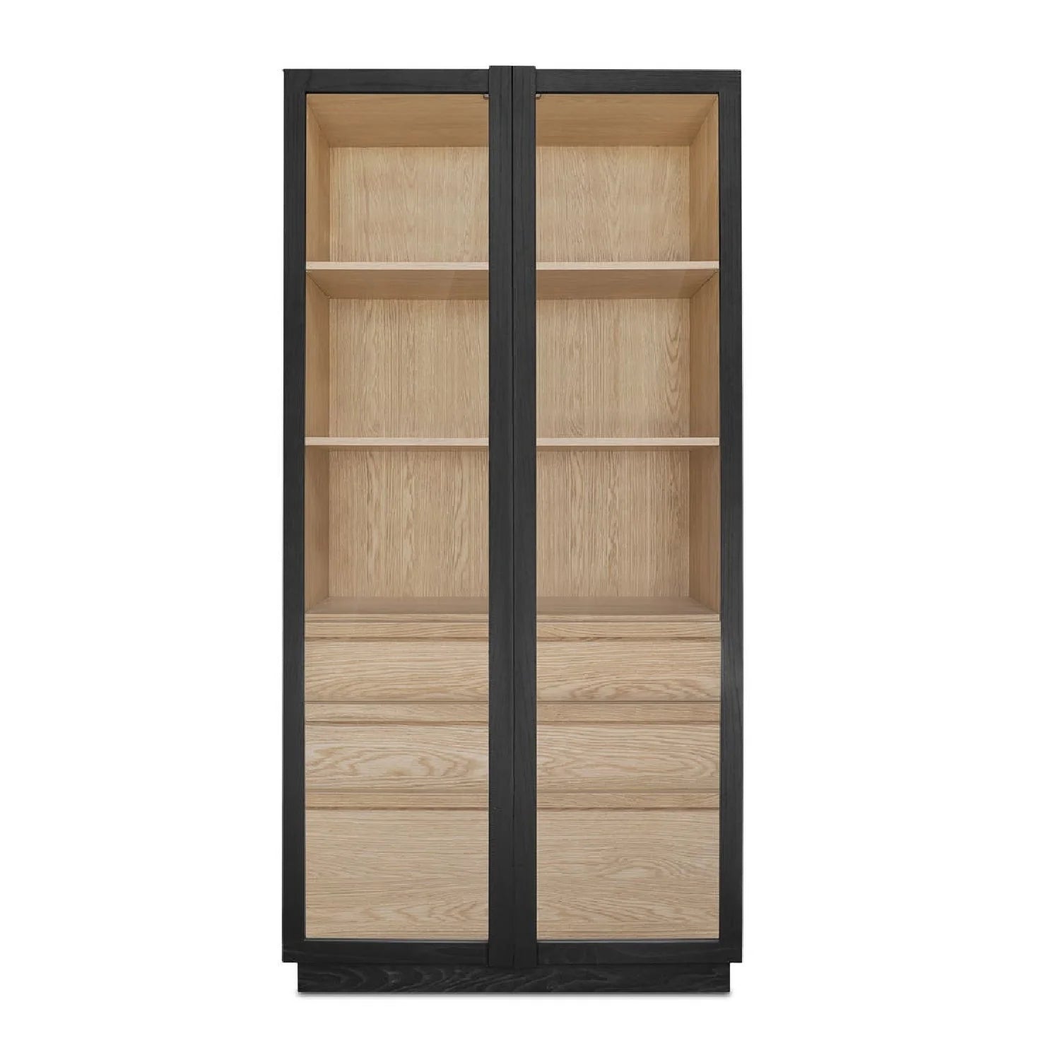 Luxury Modern Ash Wood Tall Cabinet European Style for Villa