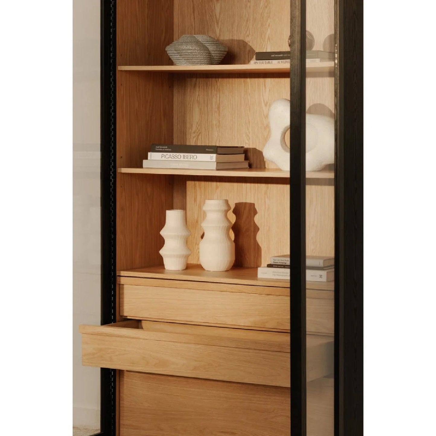 Luxury Modern Ash Wood Tall Cabinet European Style for Villa