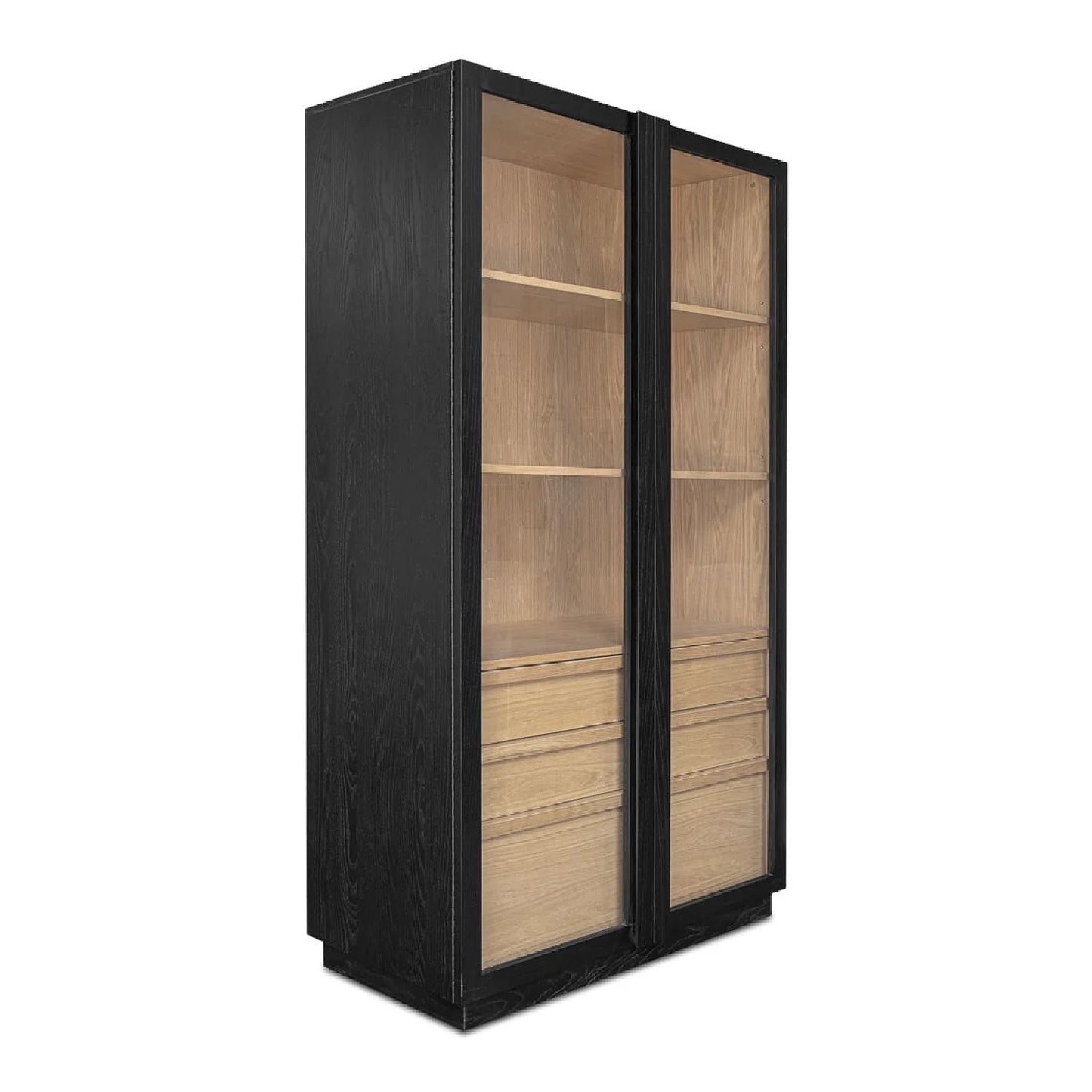 Luxury Modern Ash Wood Tall Cabinet European Style for Villa