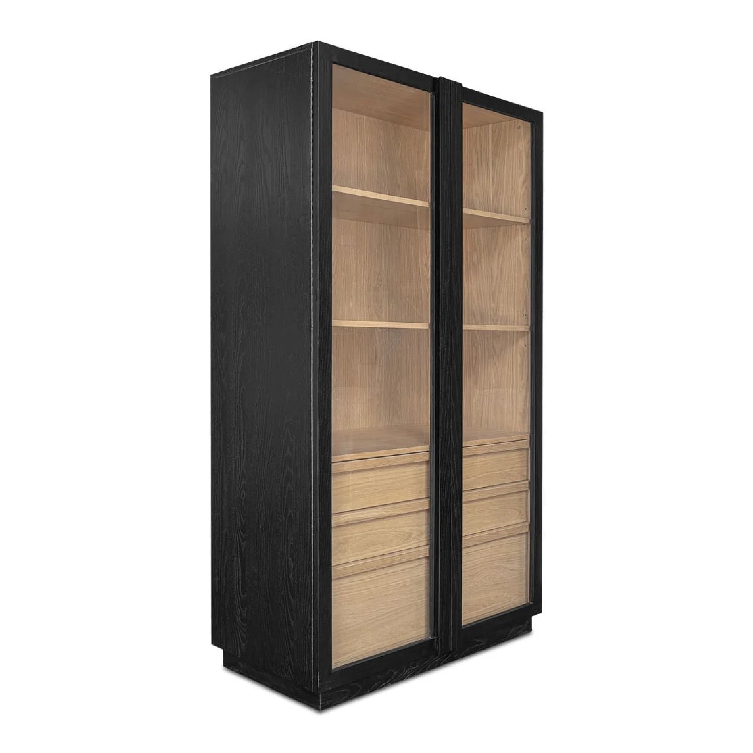 Luxury Modern Ash Wood Tall Cabinet European Style for Villa