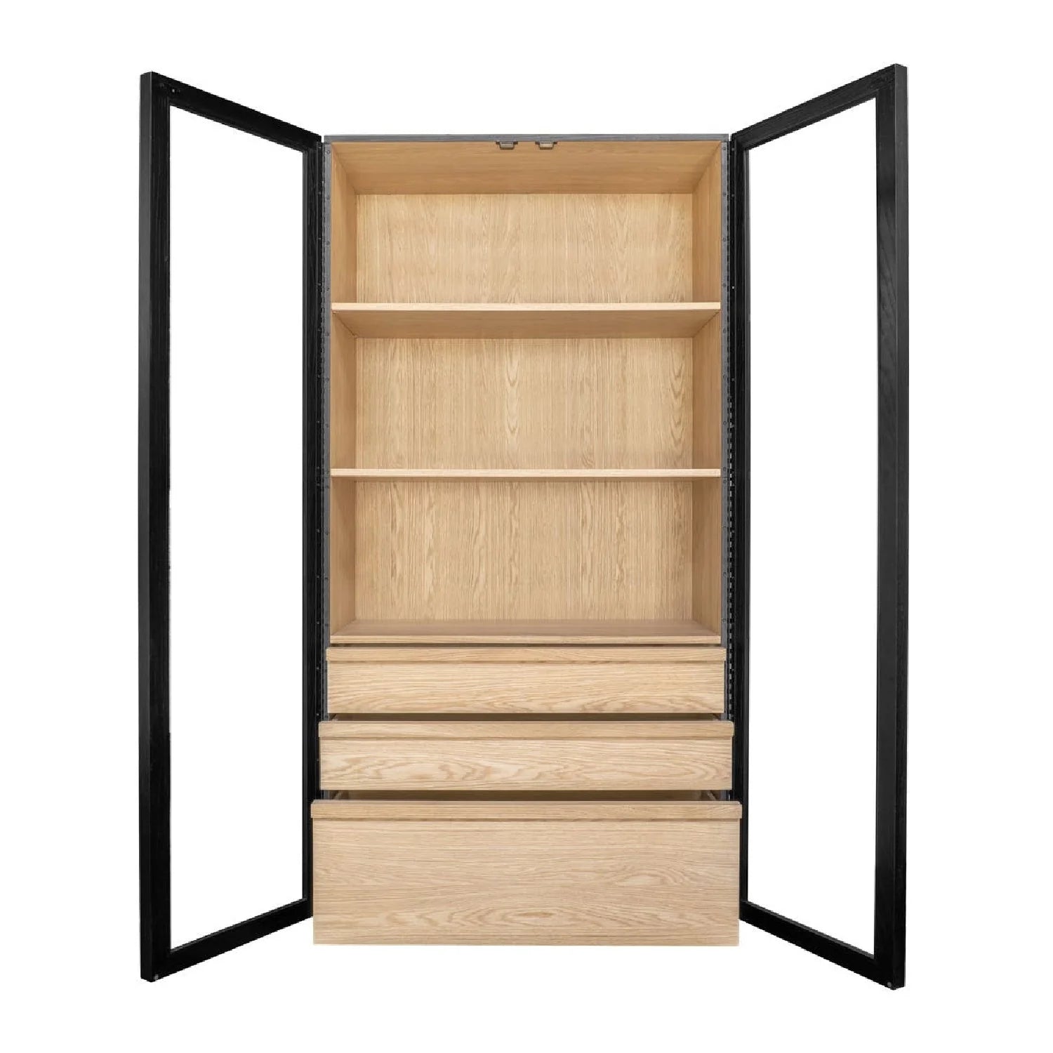 Luxury Modern Ash Wood Tall Cabinet European Style for Villa