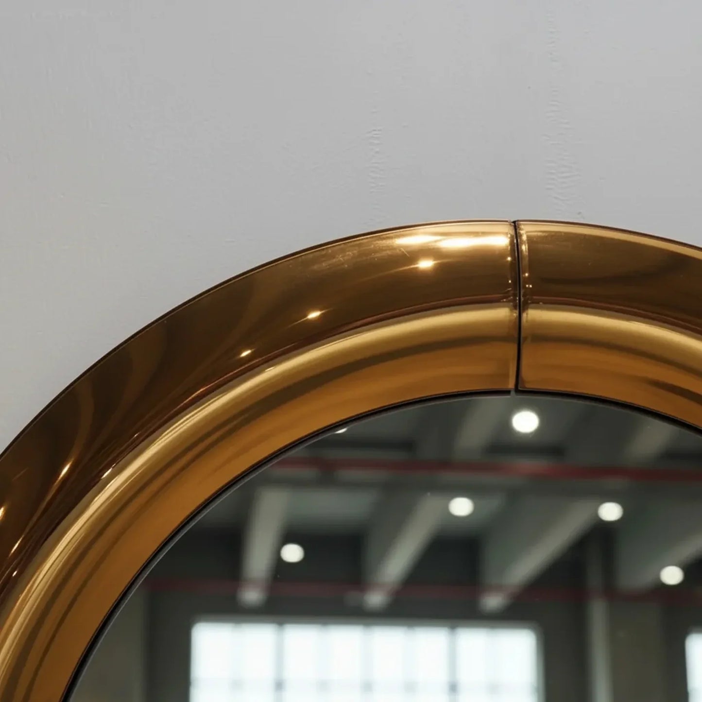 Luxury Modern Atlas Brass Round Mirror European Style for Villa