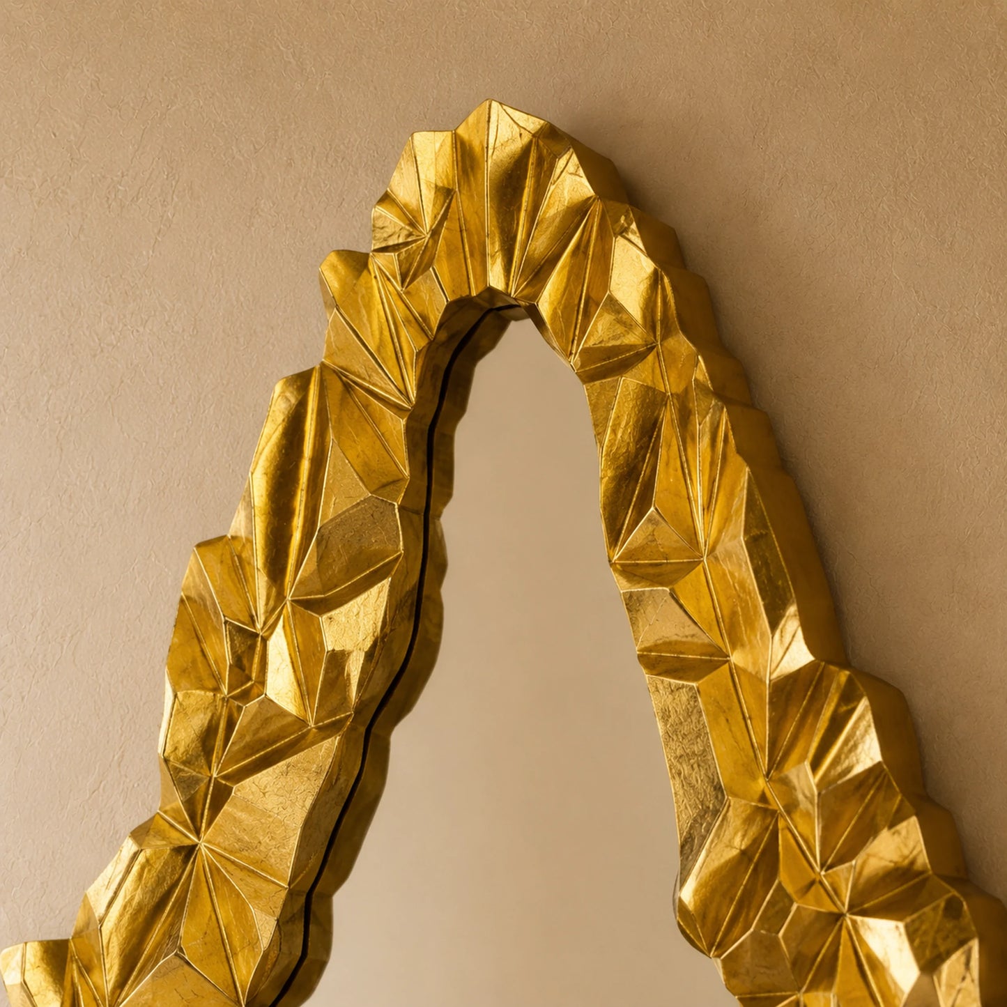Luxury Modern Aurelian Gold Leaf Mirror European Style for Villa
