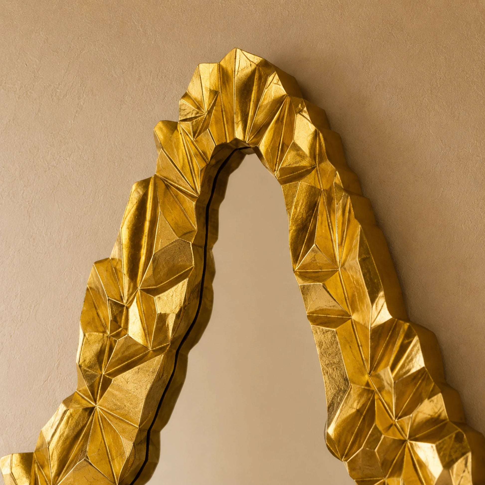 Luxury Modern Aurelian Gold Leaf Mirror European Style for Villa