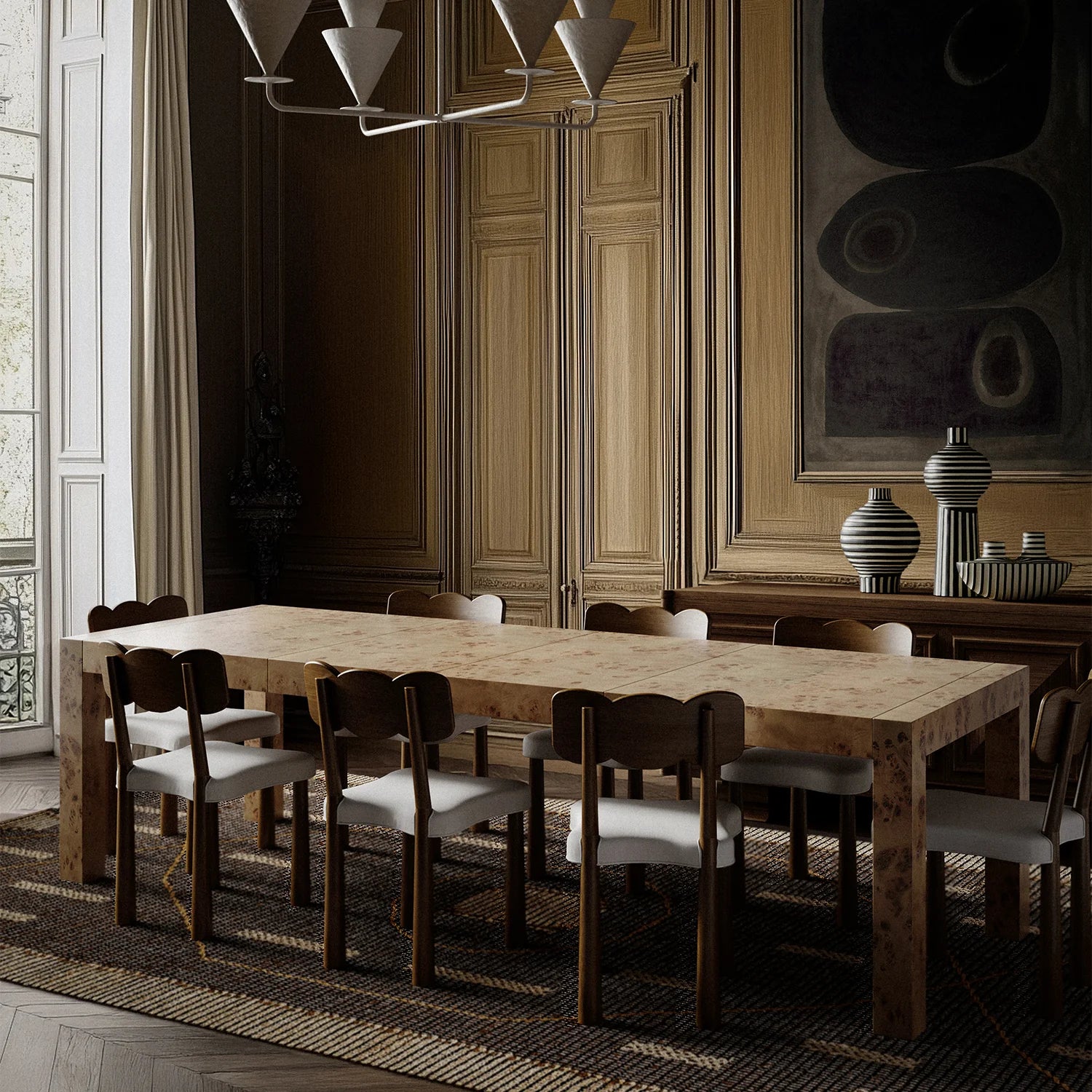 Luxury Modern Avenir Extension Dining Table European Style for Villa