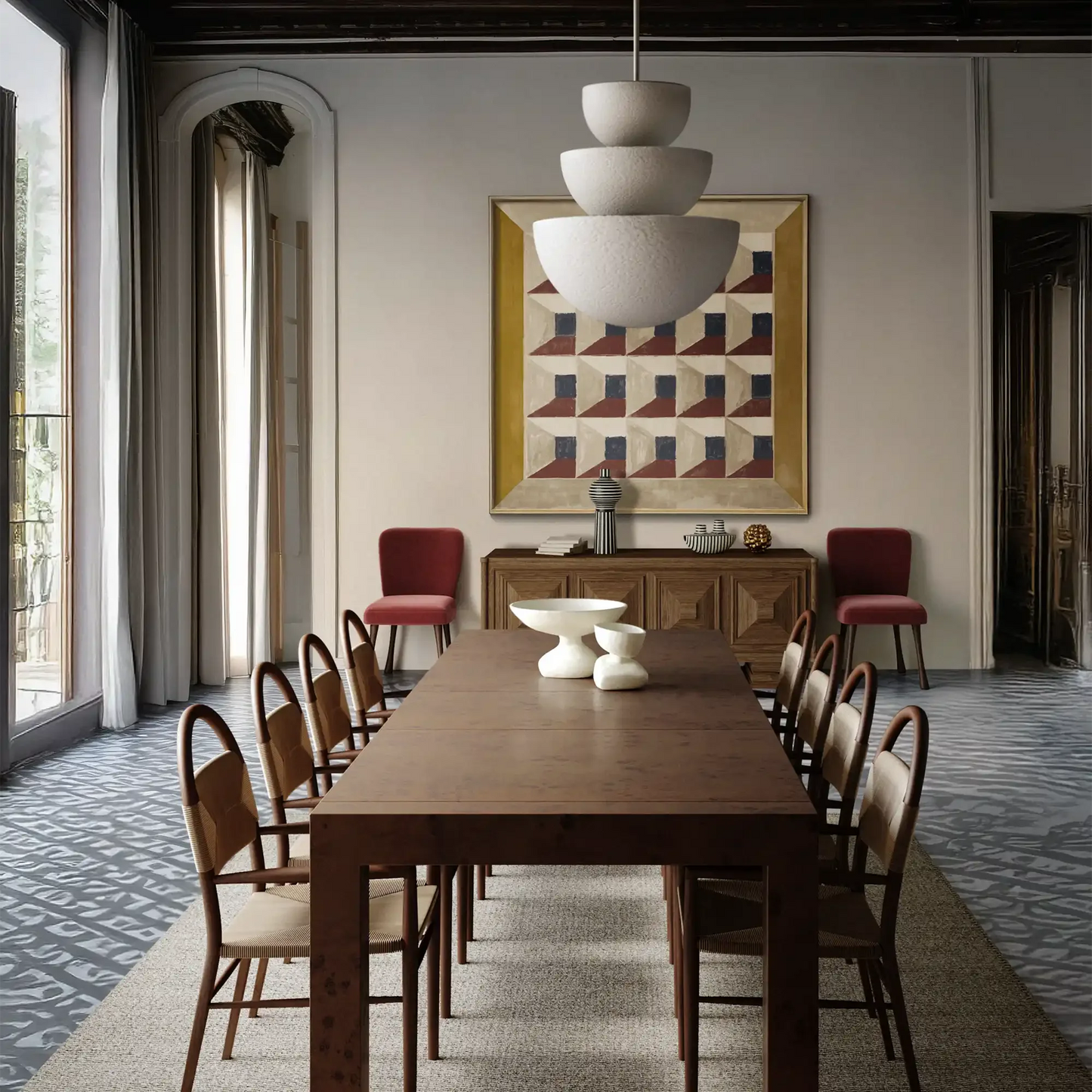Luxury Modern Avenir Extension Dining Table European Style for Villa