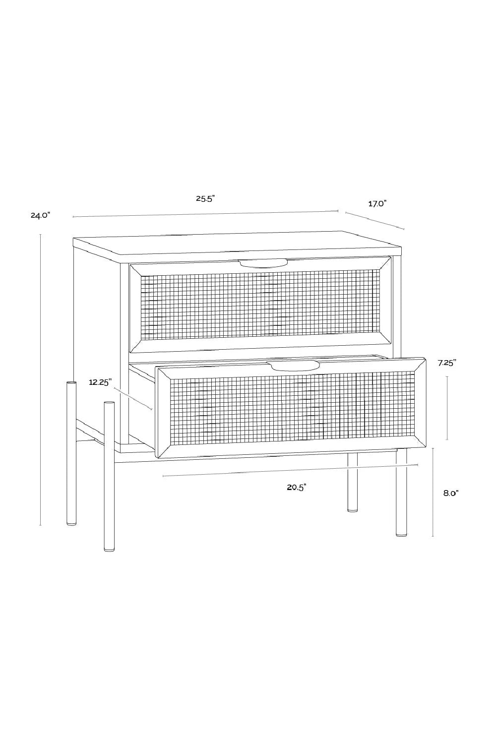 Luxury Modern Avida Nightstand European Style for Villa