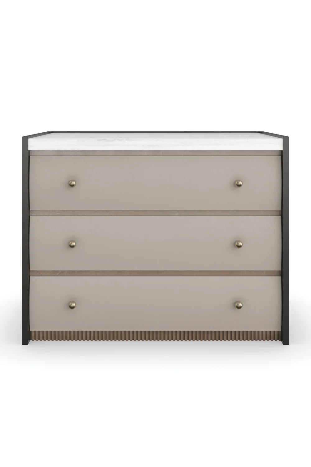 Luxury Modern Avignon 3-Drawer Nightstand European Style for Villa