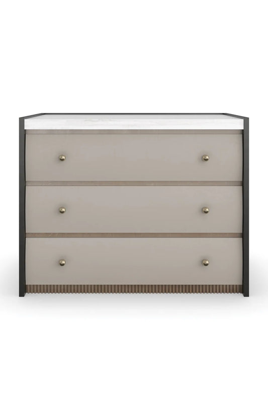 Luxury Modern Avignon 3-Drawer Nightstand European Style for Villa